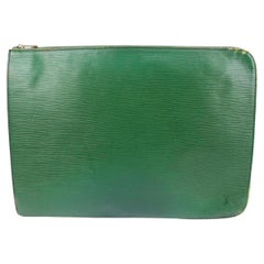 Louis Vuitton Green Epi Leather Pochette Documents 44lk87