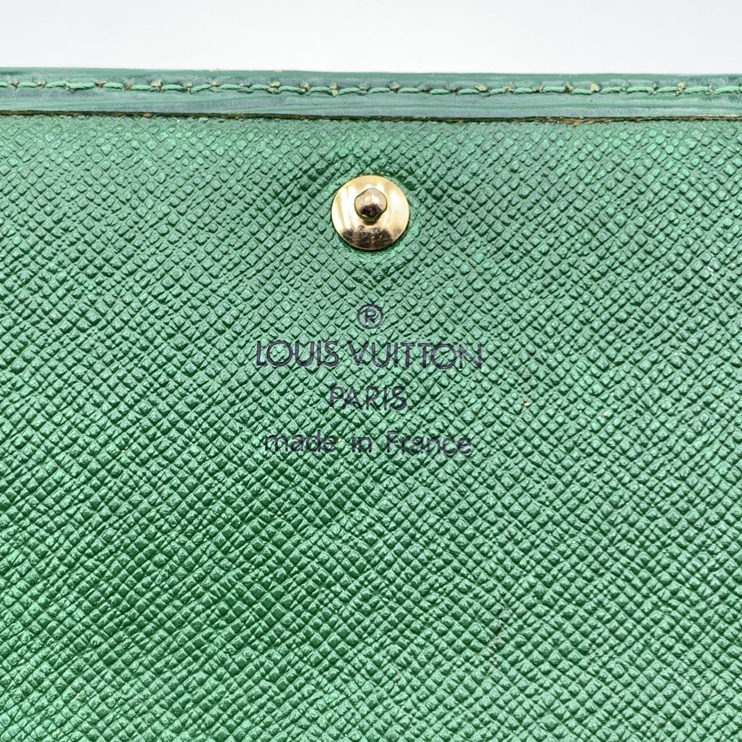 Louis Vuitton Green Epi Leather Porte-Monnaie Tresor Wallet 1