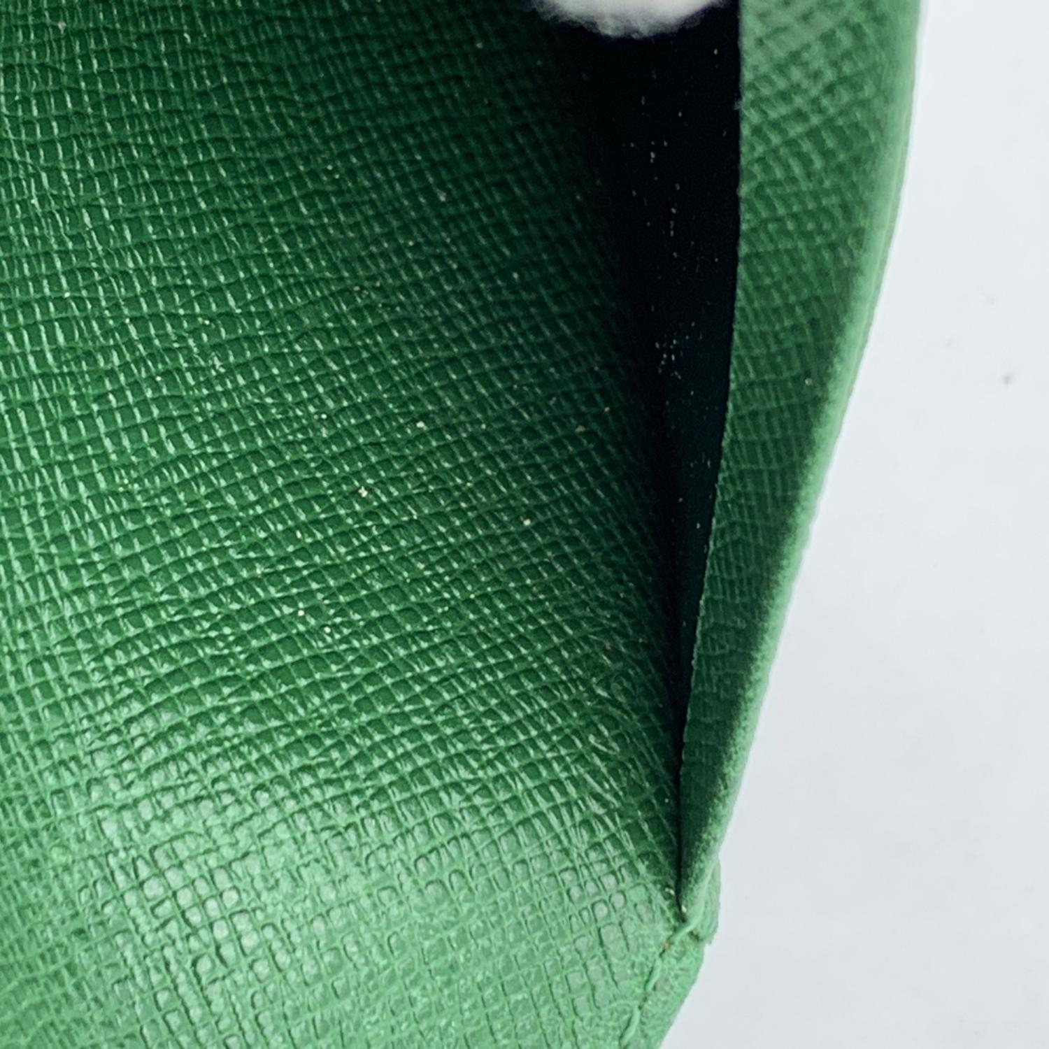 Louis Vuitton Green Epi Leather Porte-Monnaie Tresor Wallet 2