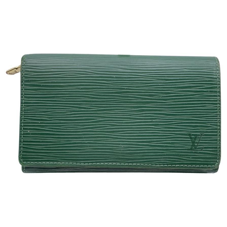 Louis Vuitton Green Epi Leather Porte-Monnaie Tresor Wallet