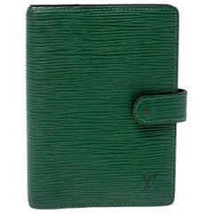 Louis Vuitton Green Epi Leather Small Ring Agenda Cover