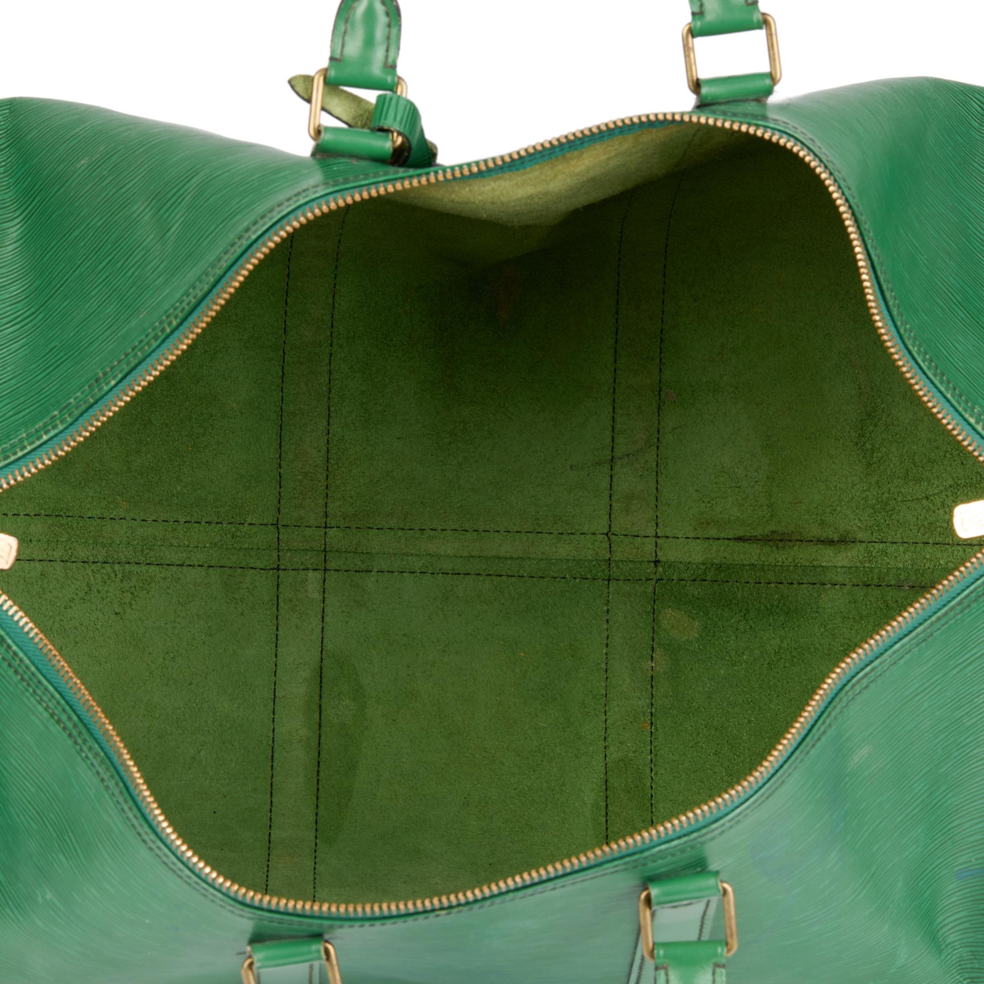 LOUIS VUITTON Green Epi Leather Vintage Keepall 55 5