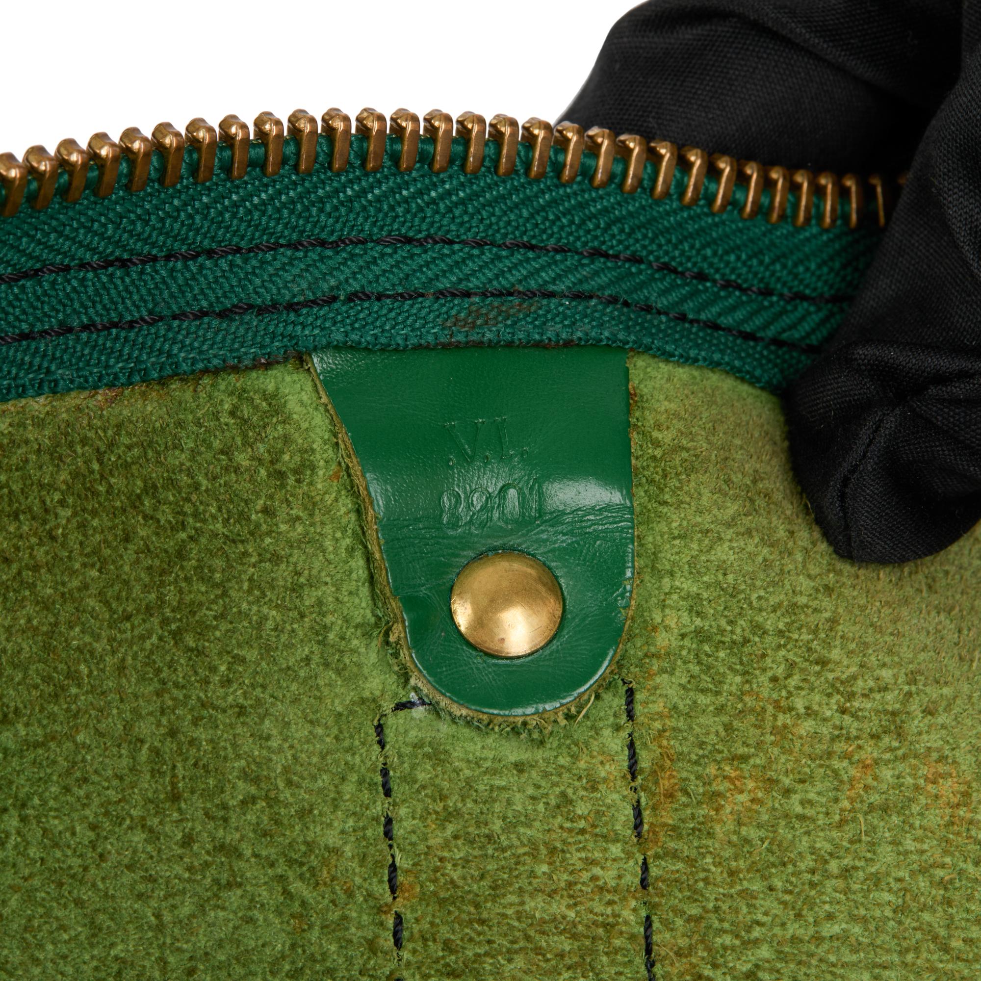 LOUIS VUITTON Green Epi Leather Vintage Keepall 55 7