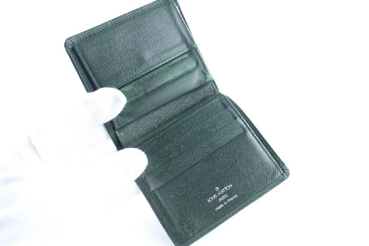 louis vuitton id bifold wallet - epicea green taiga leather