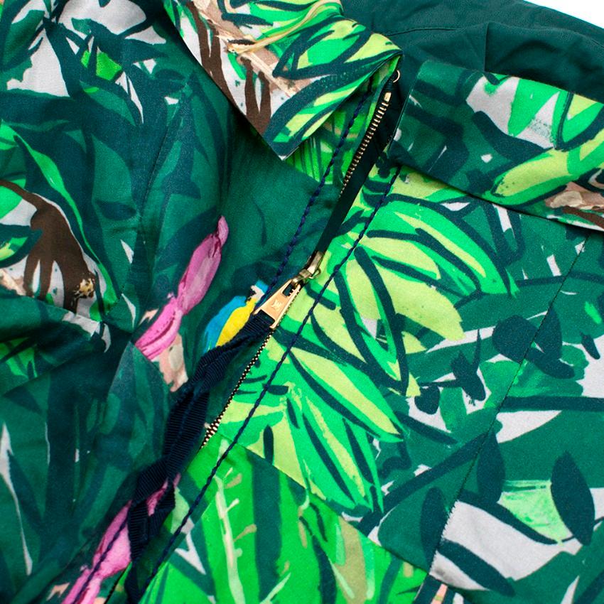 Louis Vuitton Green Floral Satin Bustier Dress - Size S 1