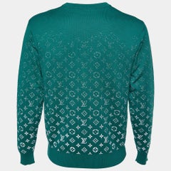Louis Vuitton Green Gradient Monogram Cotton Sweater XS