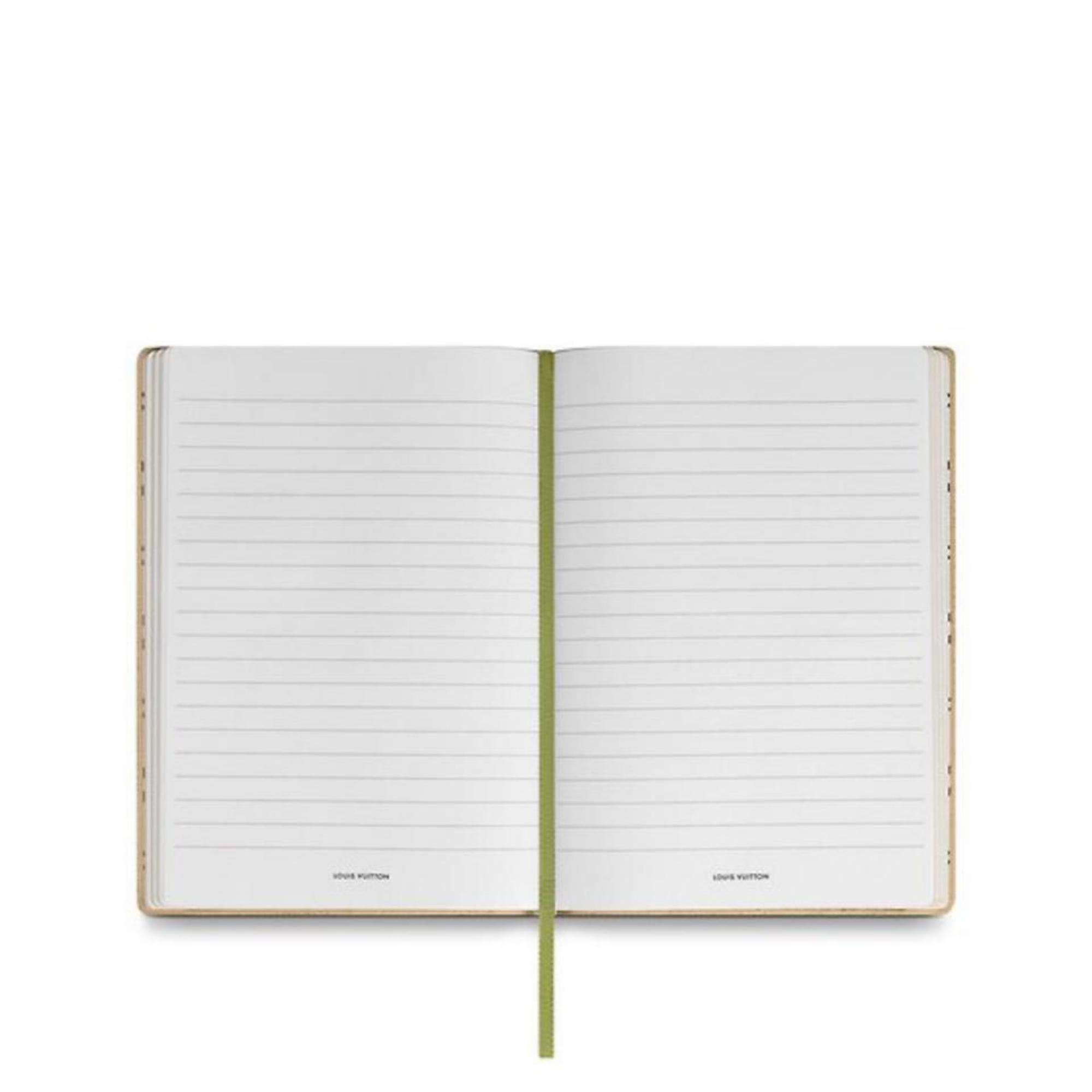 Louis Vuitton Green Khaki Beige Monogram Giant Gustave Notebook Mm 870615 In New Condition For Sale In Forest Hills, NY