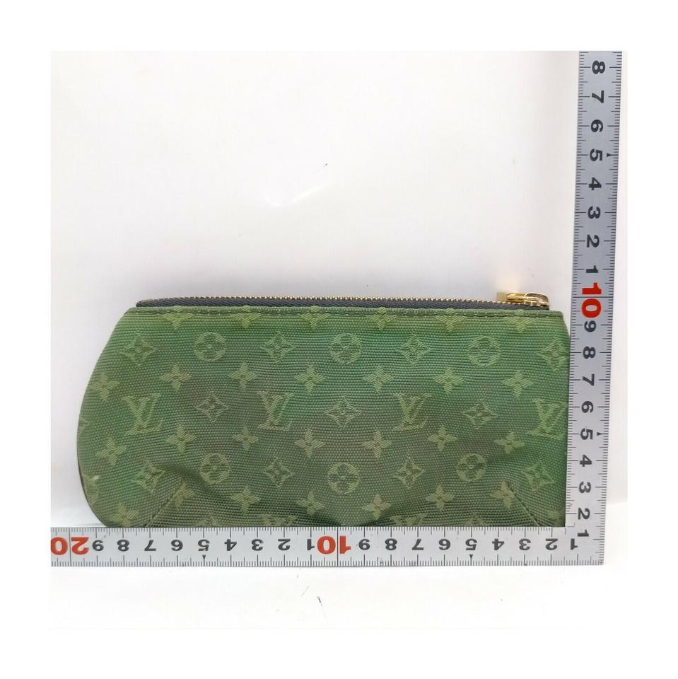 Women's Louis Vuitton Green Khaki Monogram Mini Lin Anne Sophie Pochette Pouch 863400