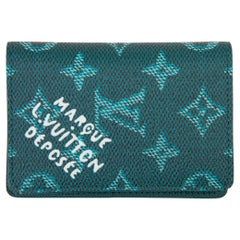Louis Vuitton Green Leather Marque Deposse Pocket Organizer