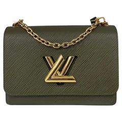 Louis Vuitton Green Leather Twist Bag
