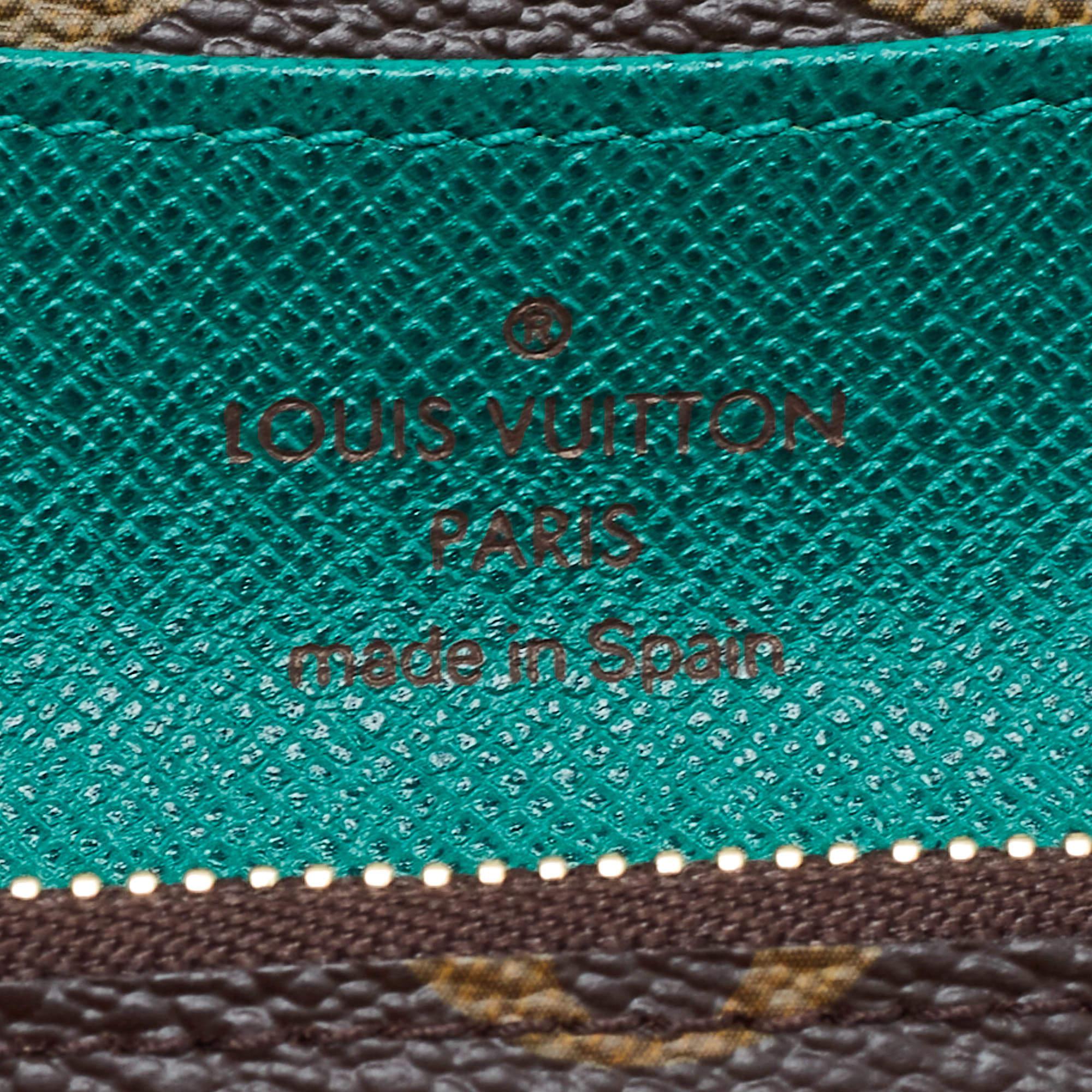 Louis Vuitton Green Monogram Canvas Emilie Wallet 7