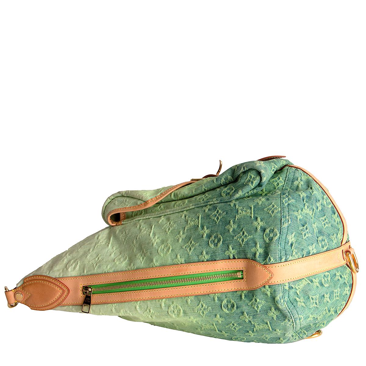 green denim louis vuitton bag