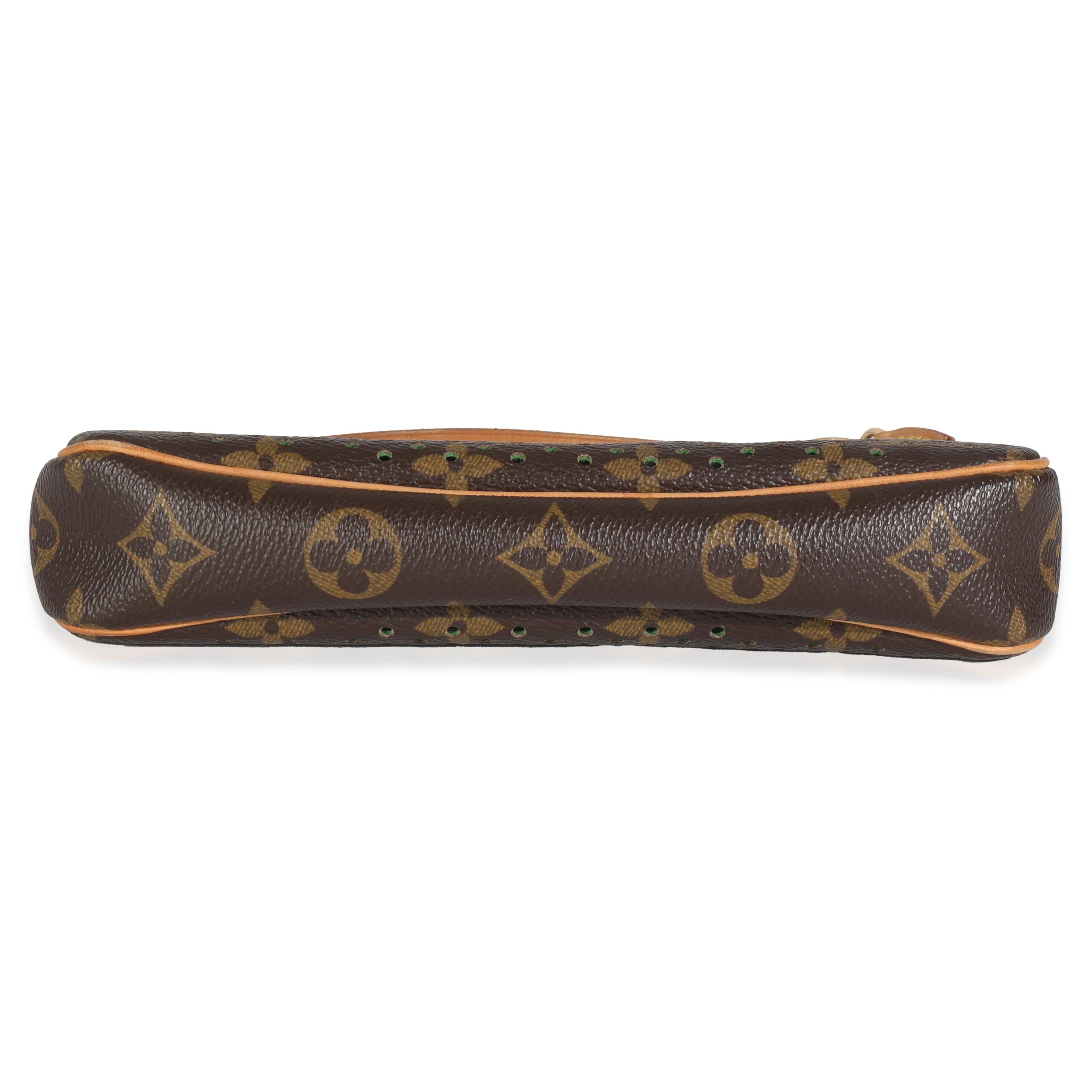 Louis Vuitton Green Monogram Perforated Pochette Accessoires 3