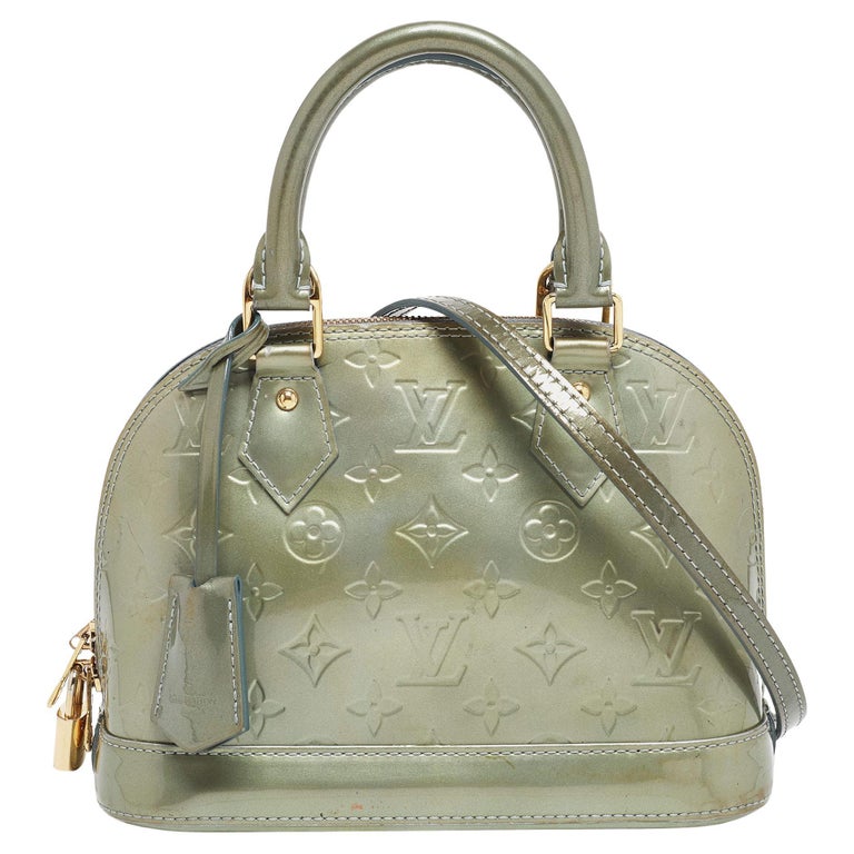 Louis Vuitton Green Monogram Vernis Alma BB Bag For Sale