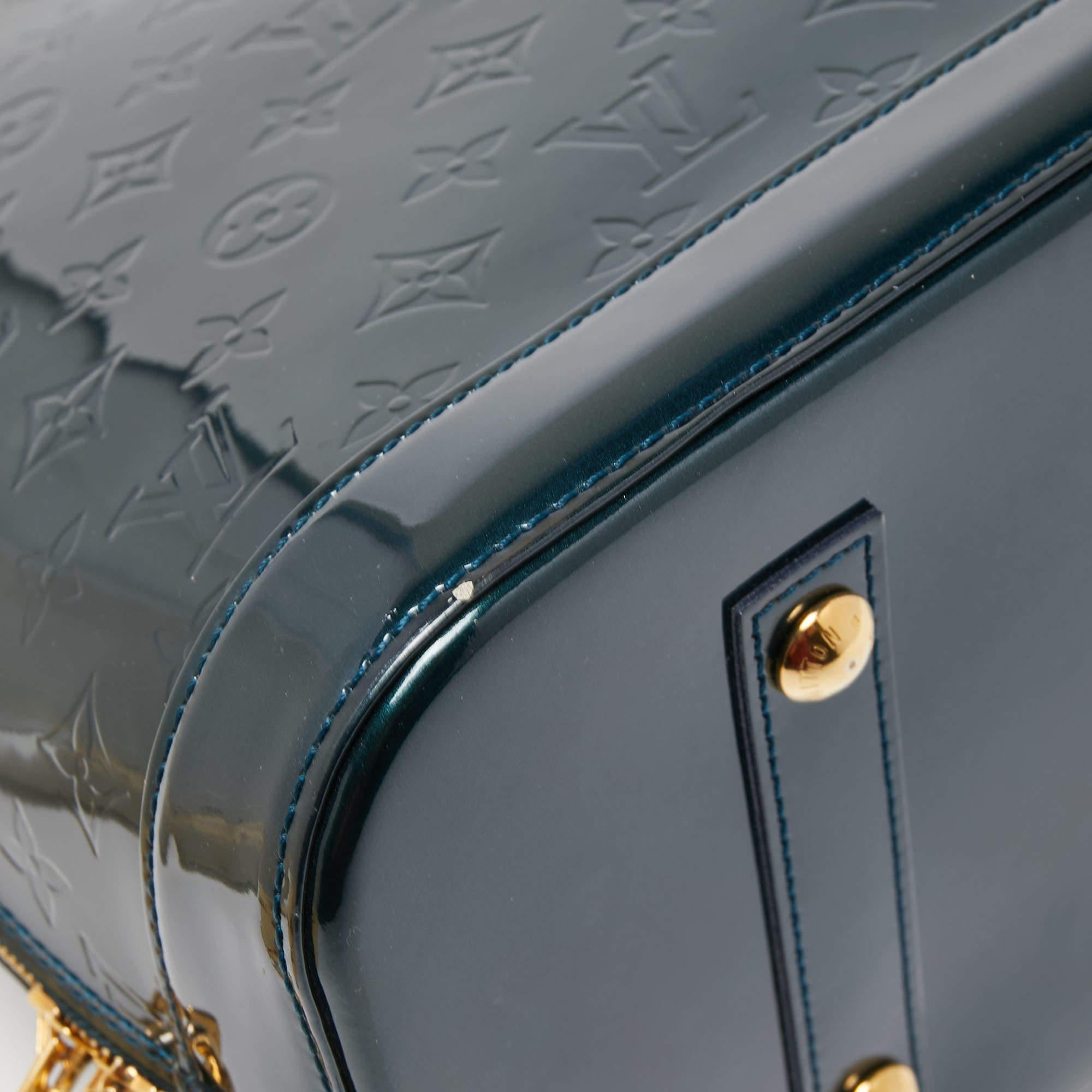 Louis Vuitton - Sac vert « Vernis Alma GM » monogrammé 6