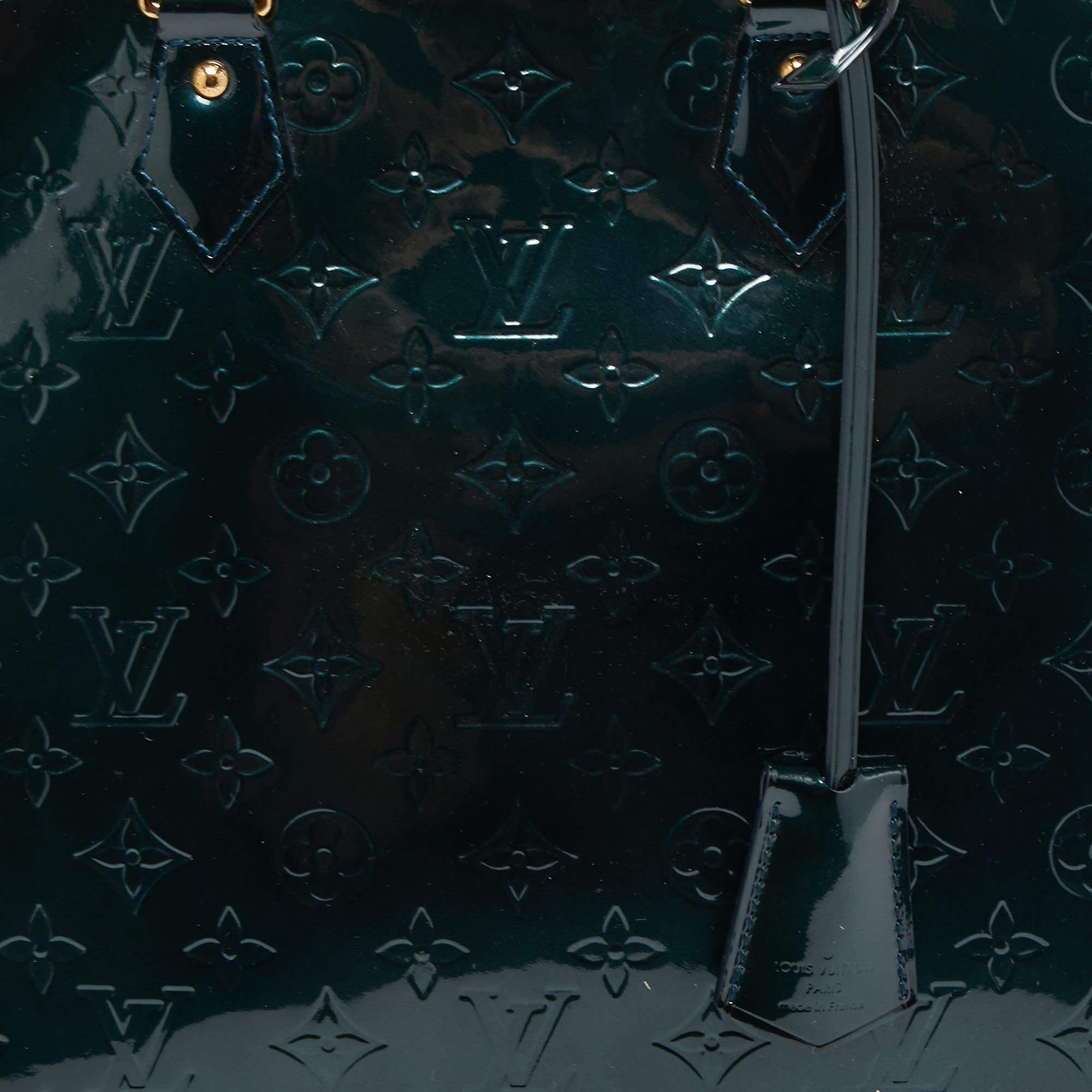 Louis Vuitton - Sac vert « Vernis Alma GM » monogrammé 7