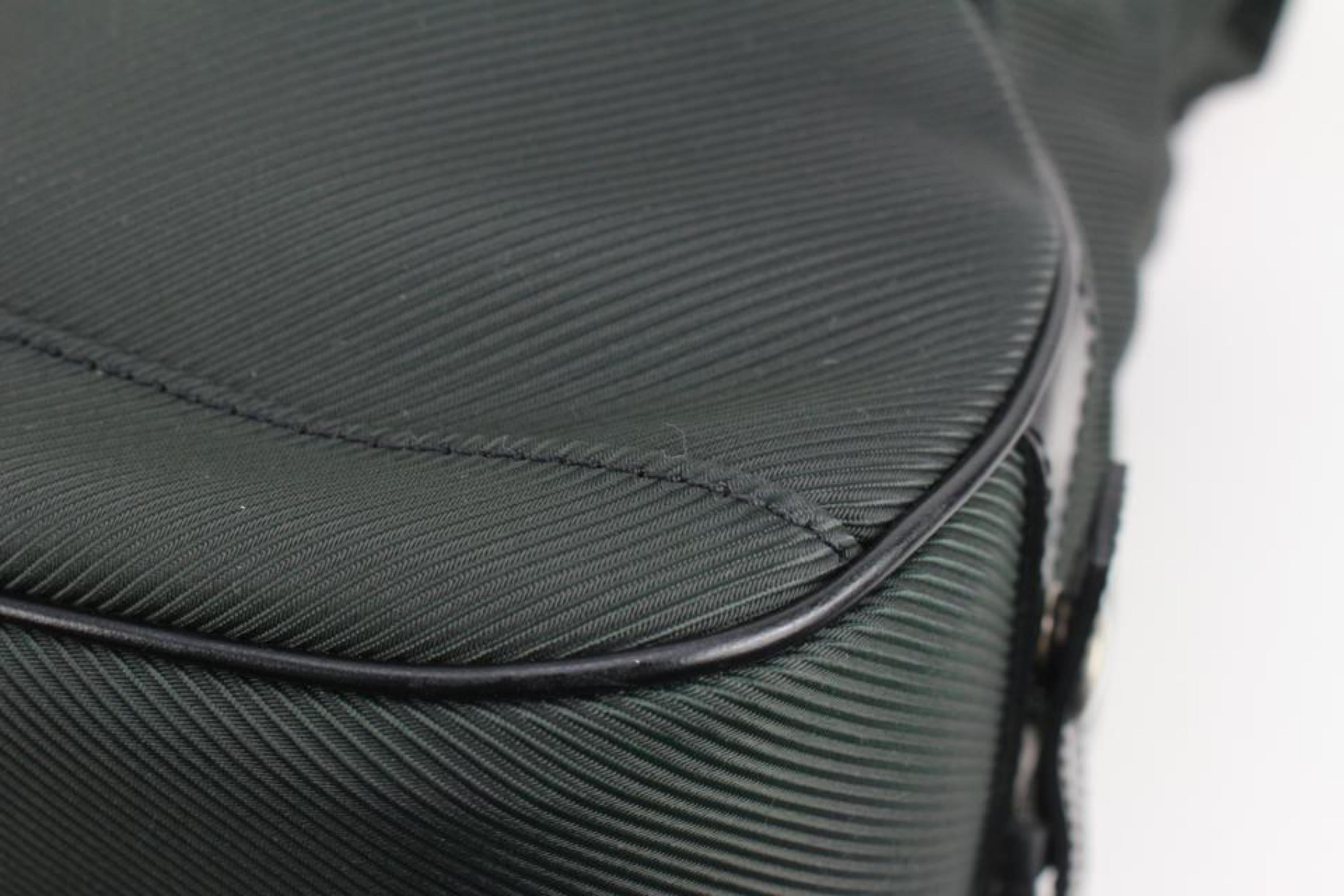 Louis Vuitton Green Nylon x Taiga Leather Santore Ardoise Garment Travel Bag  5
