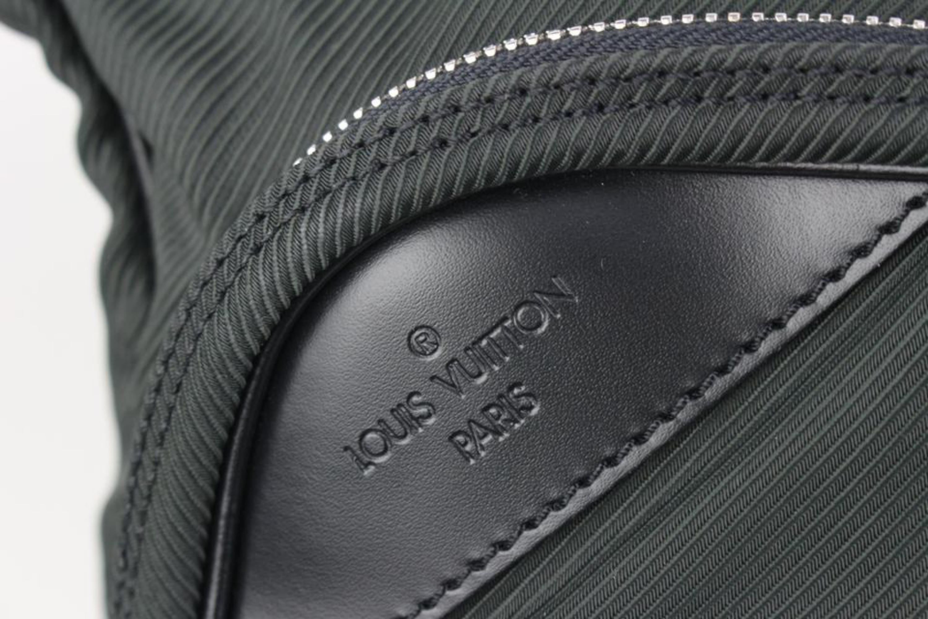 Louis Vuitton Green Nylon x Taiga Leather Santore Ardoise Garment Travel Bag  2
