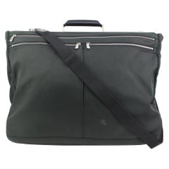 Louis Vuitton Green Nylon x Taiga Leather Santore Ardoise Garment Travel Bag