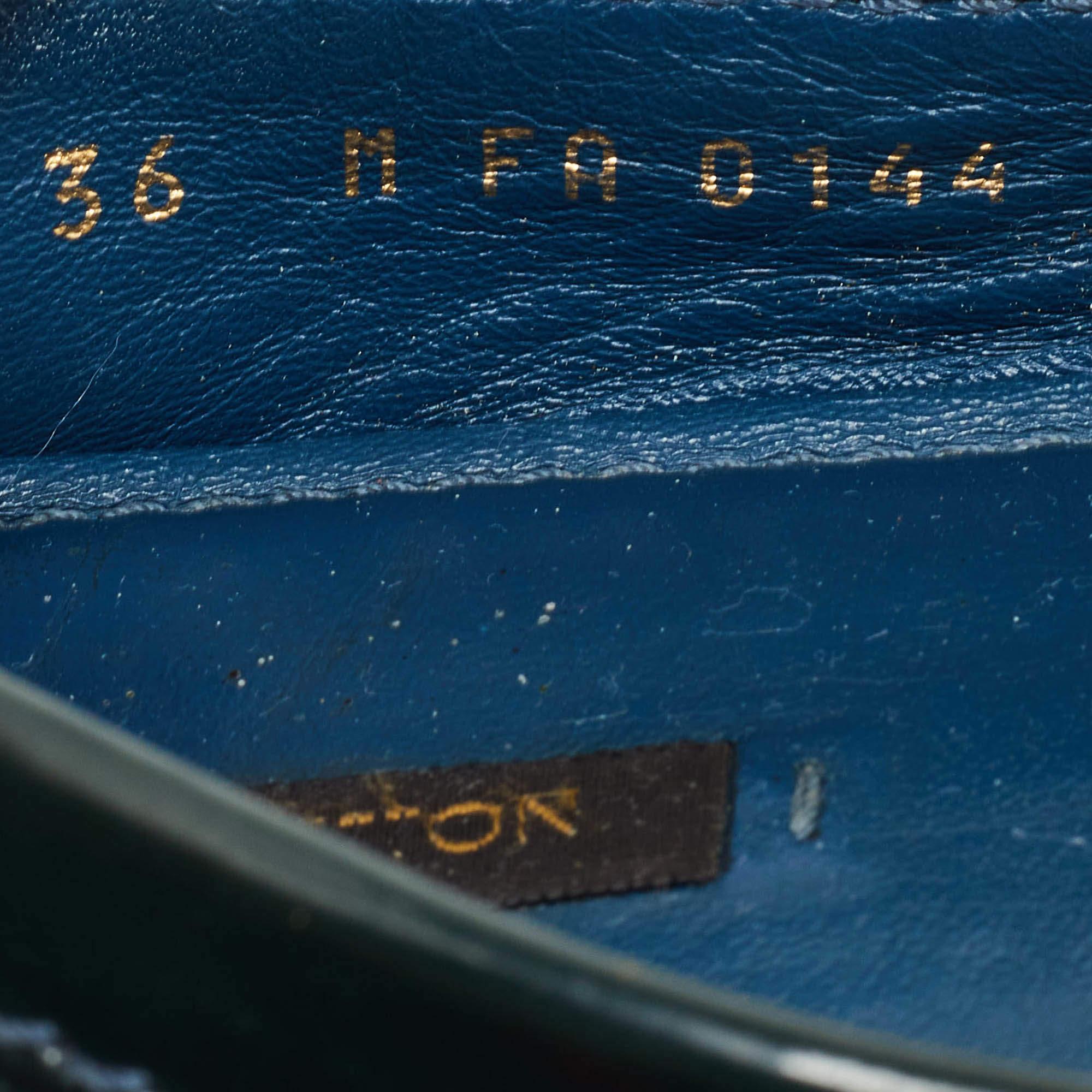 Louis Vuitton: scarpe oxford in vernice verde taglia 36 in vendita 2