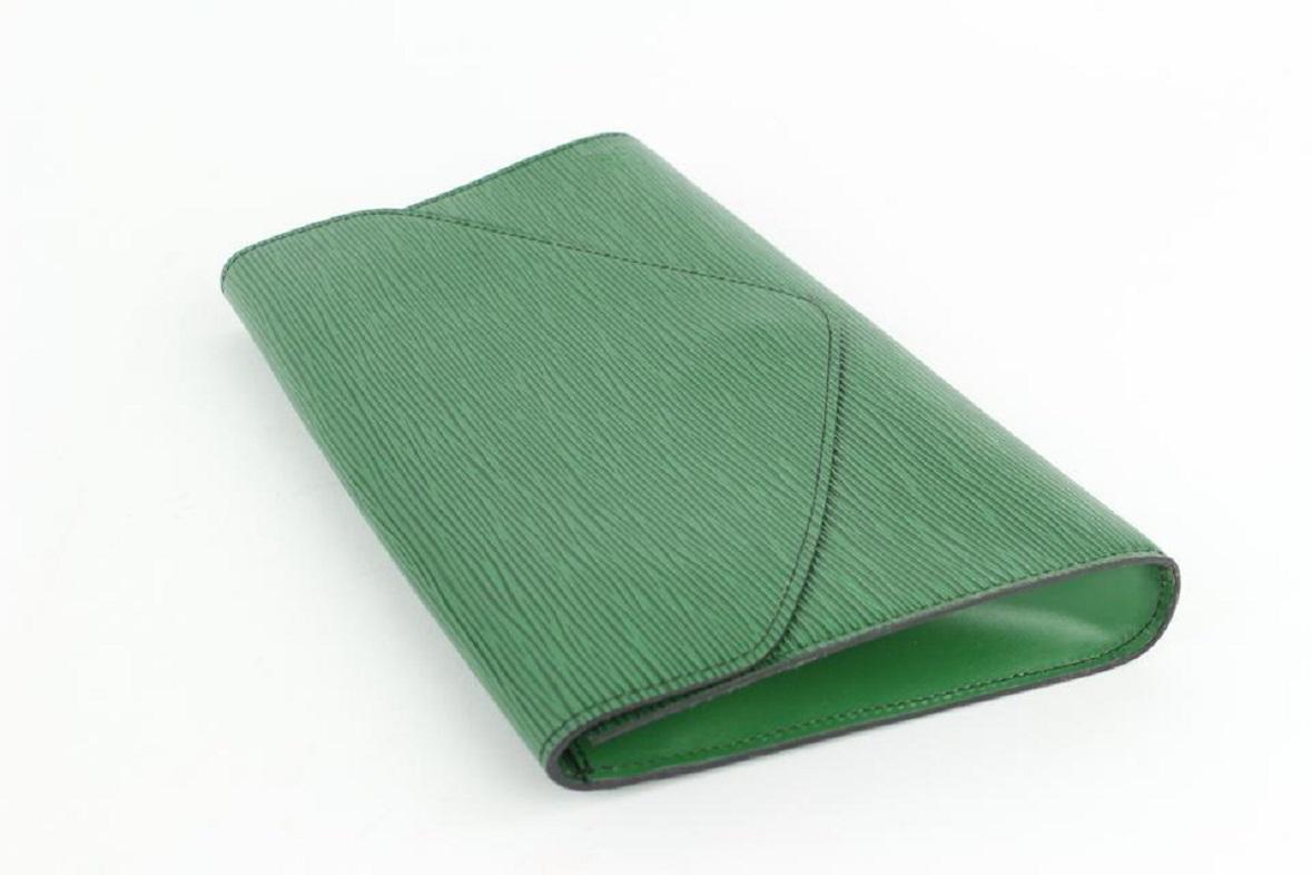 Louis Vuitton Green Pochette Clutch Epi Borneo Art Deco Envelope 18lz1106 Wallet 2