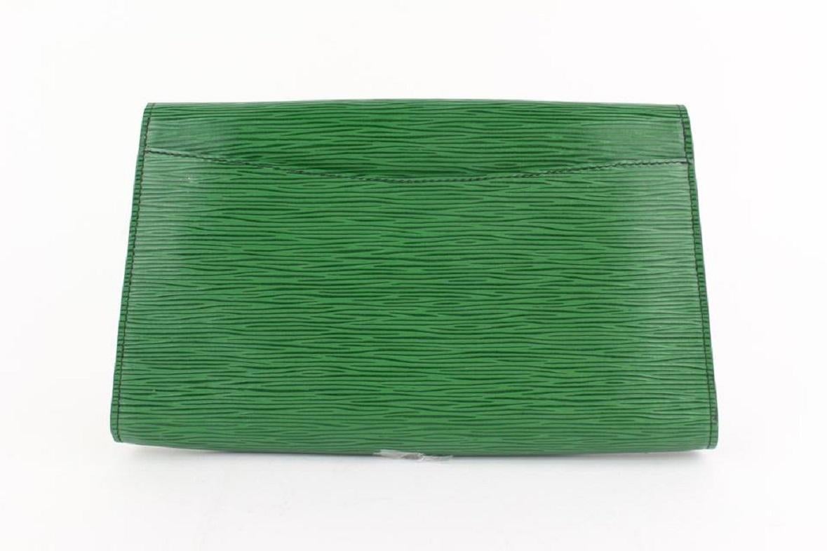 Louis Vuitton Green Pochette Clutch Epi Borneo Art Deco Envelope 18lz1106 Wallet 4