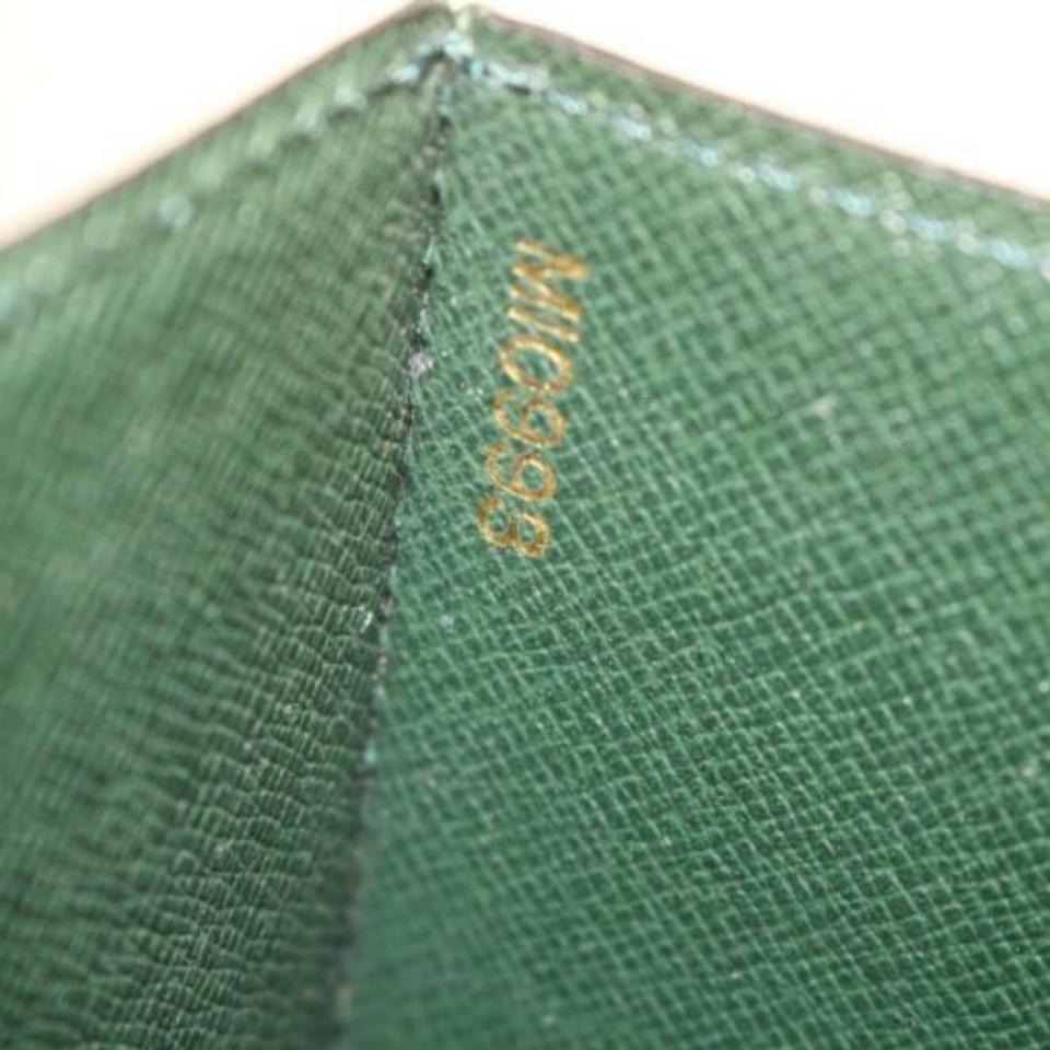 Louis Vuitton document holder in green leather