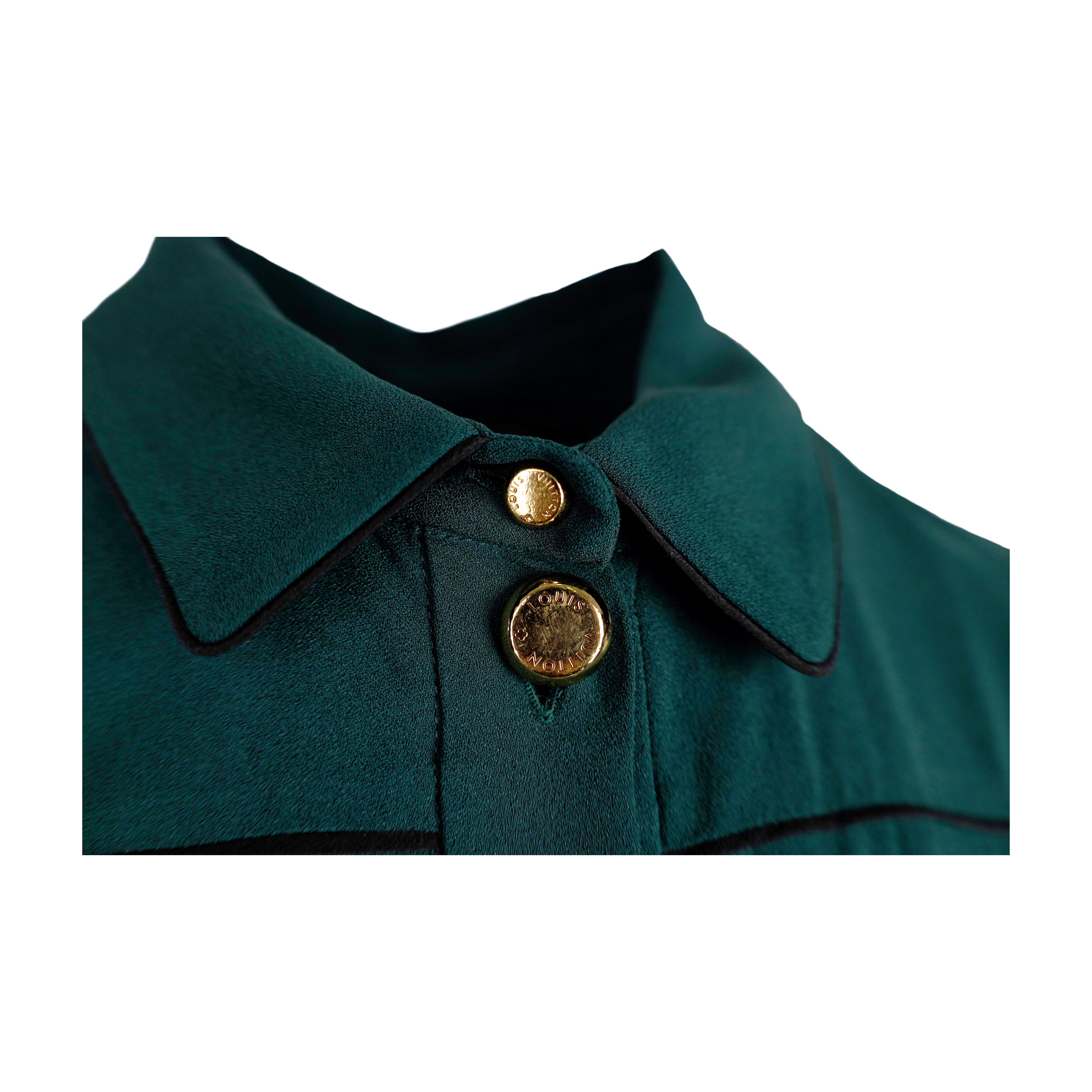 Women's Louis Vuitton Green Shirt Dress  For Sale