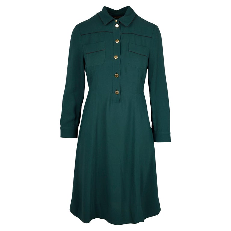 Louis Vuitton Green Shirt Dress For Sale at 1stDibs