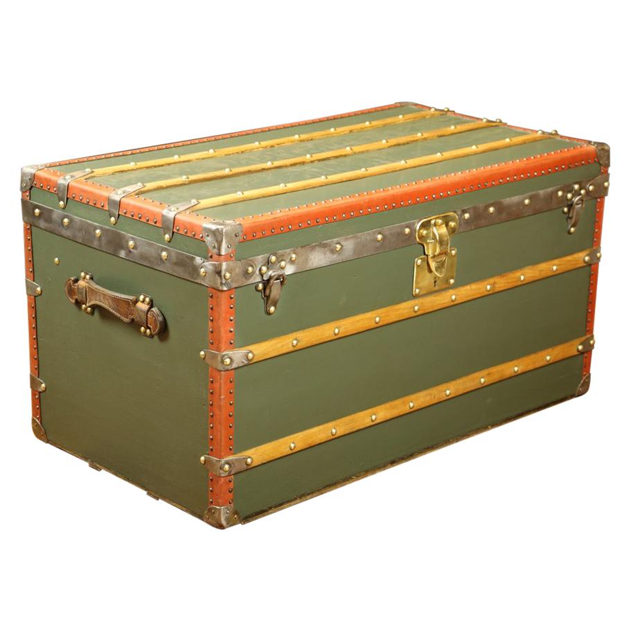 Louis Vuitton Green Steamer Trunk