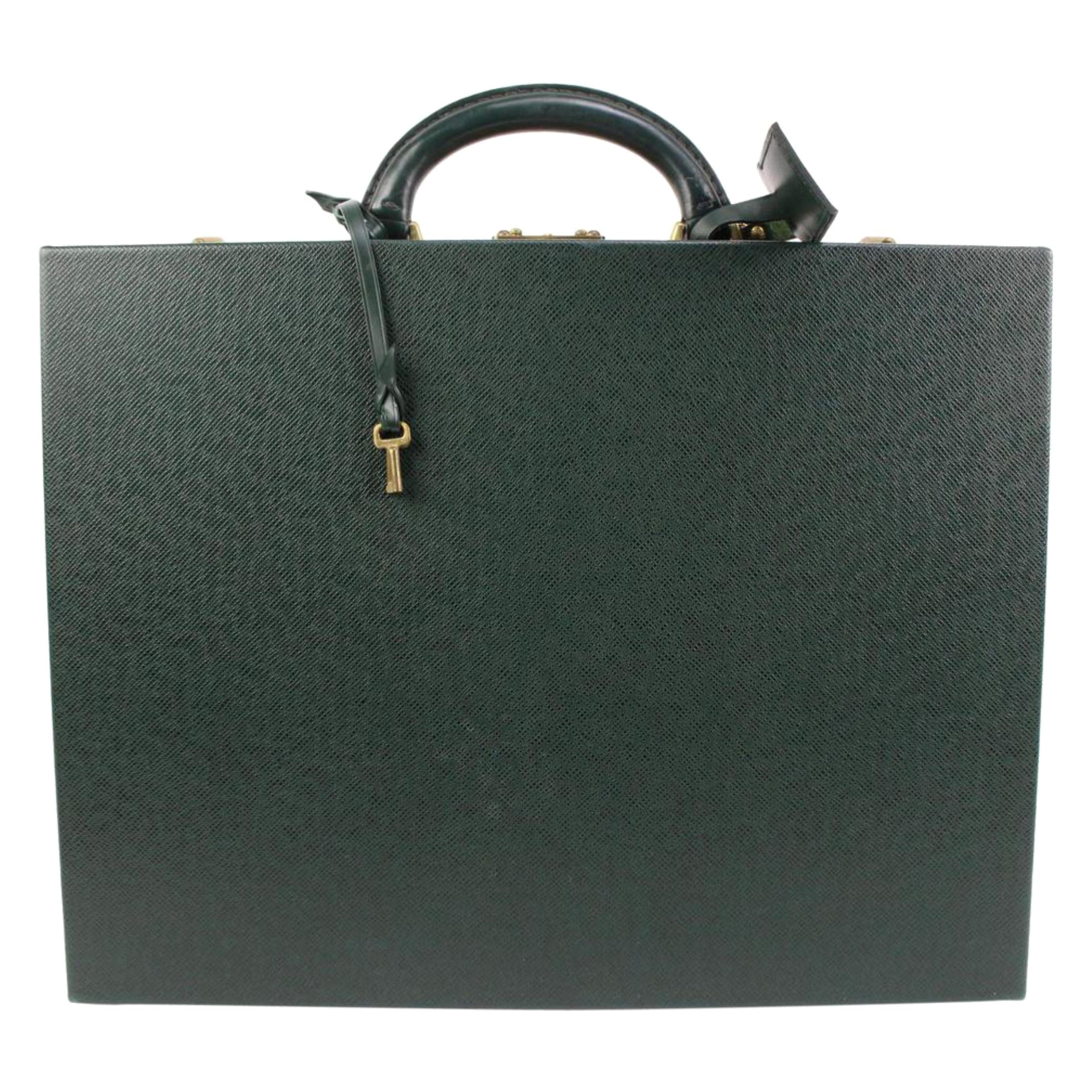 Grüne Taiga Diplomat Aktentasche Hartgepäcktasche 7L815a von Louis Vuitton