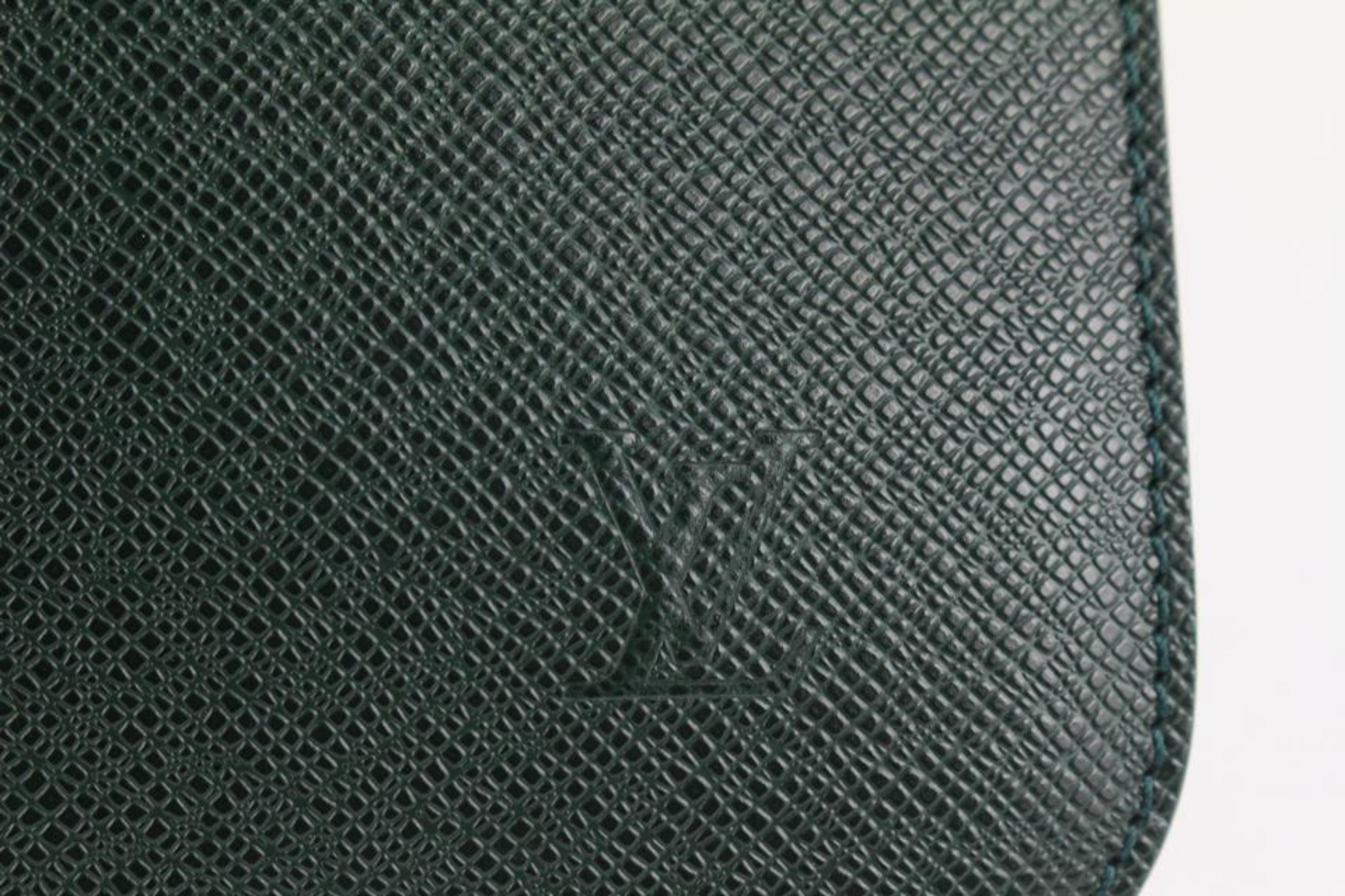 Louis Vuitton Green Taiga Leather Attache Portfolio 1213lv12 1
