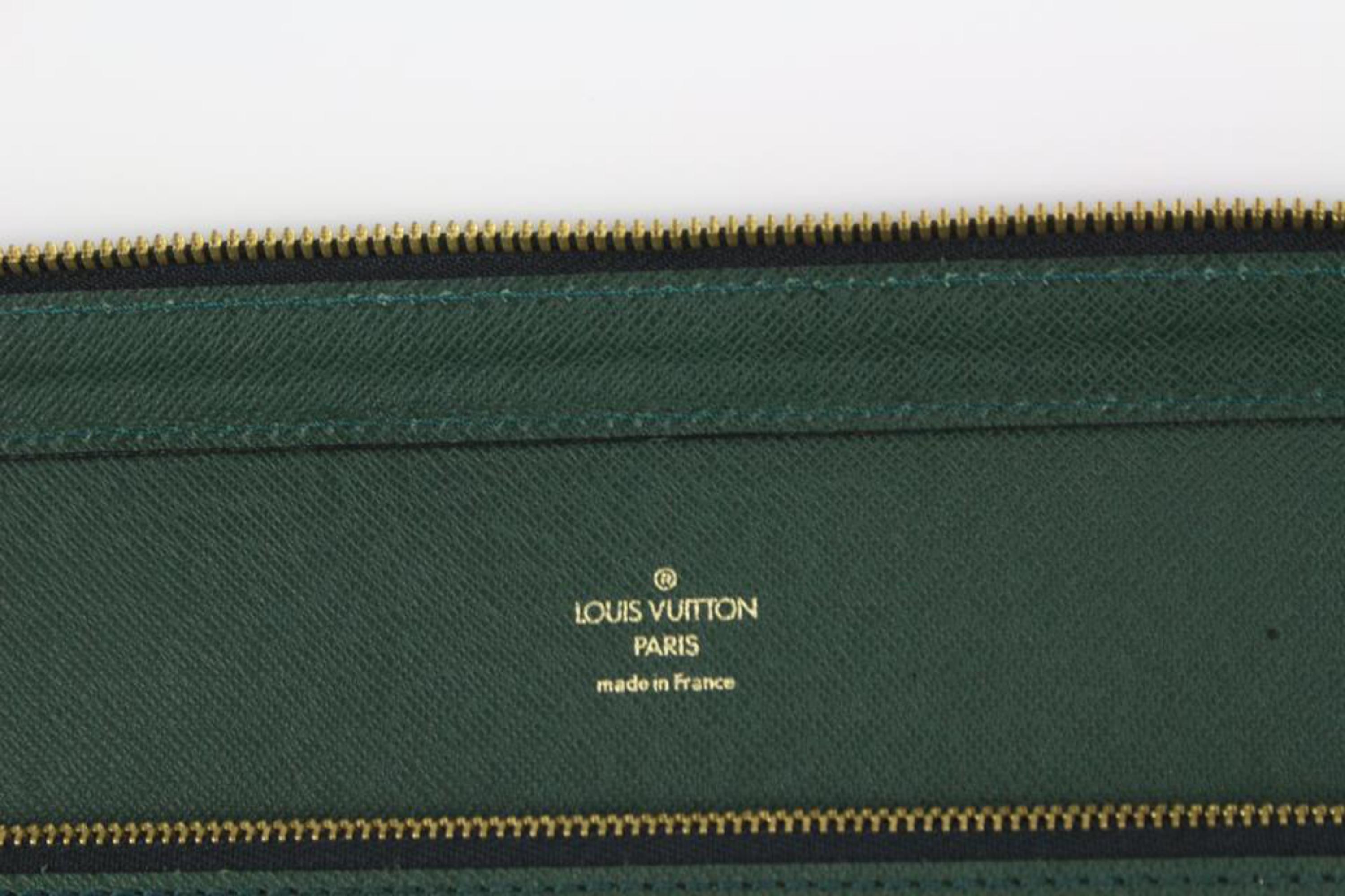 Louis Vuitton Green Taiga Leather Attache Portfolio 1213lv12 4