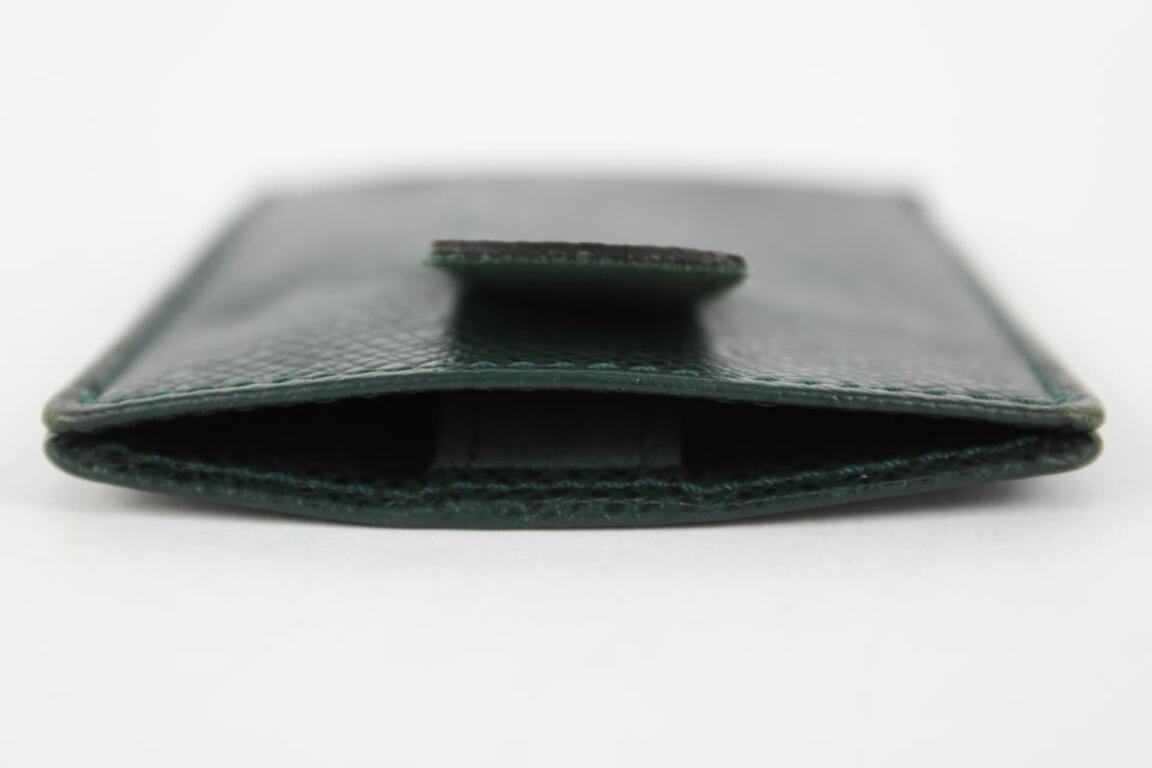 Louis Vuitton Green Taiga Leather Card Holder 15lvs1231 2