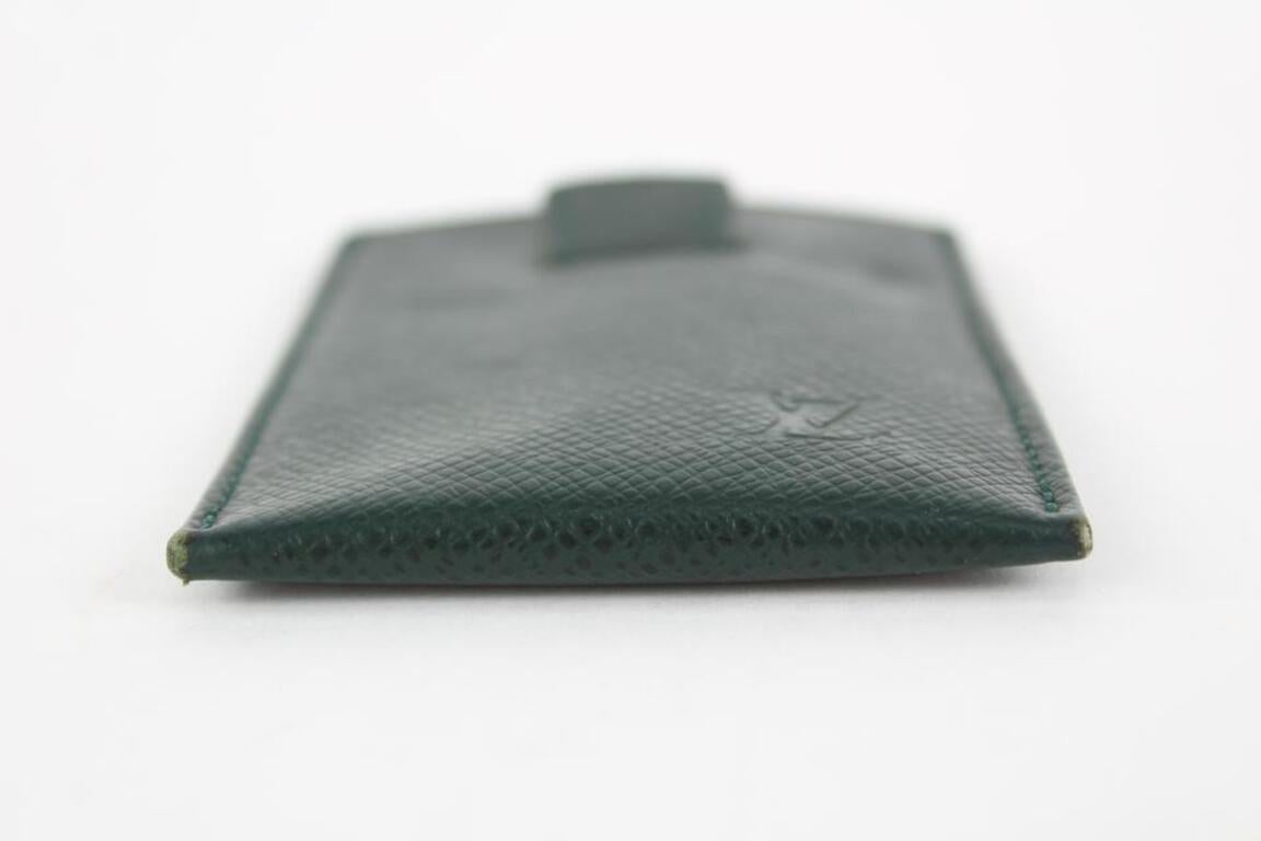 Louis Vuitton Green Taiga Leather Card Holder 15lvs1231 3