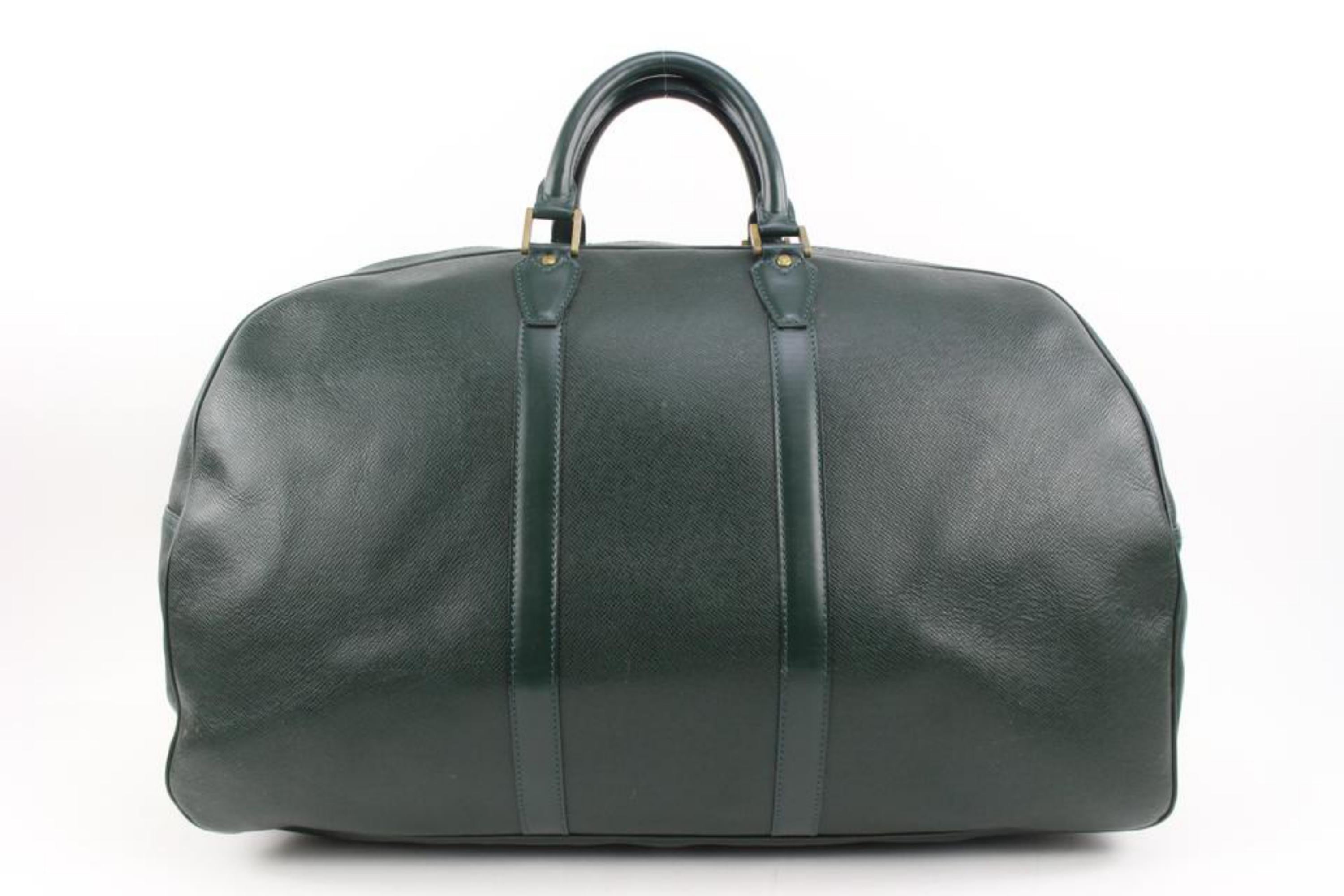 Louis Vuitton Green Taiga Leather Kendall GM Duffle Bag Keepall 19lv223s 1