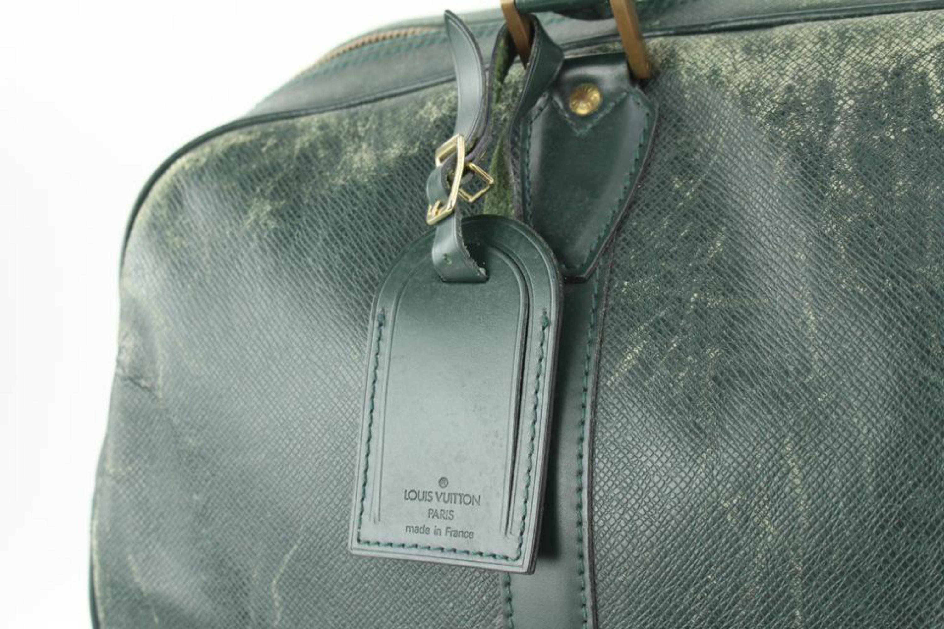 Louis Vuitton Green Taiga Leather Kendall PM Keepall Duffle 24LV2 4