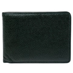 Louis Vuitton Green Taiga Leather Multiple Wallet