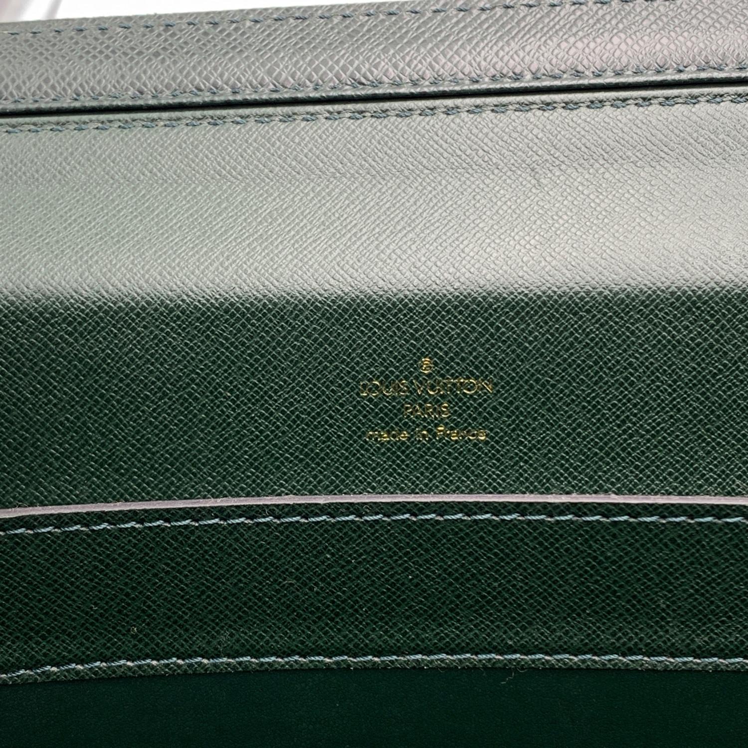 Louis Vuitton Green Taiga Leather Oural Pilot Case Large Briefcase 6