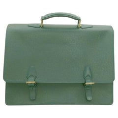 Louis Vuitton Green Taiga Leather Porte Documents Tashkent Attache Briefcase 