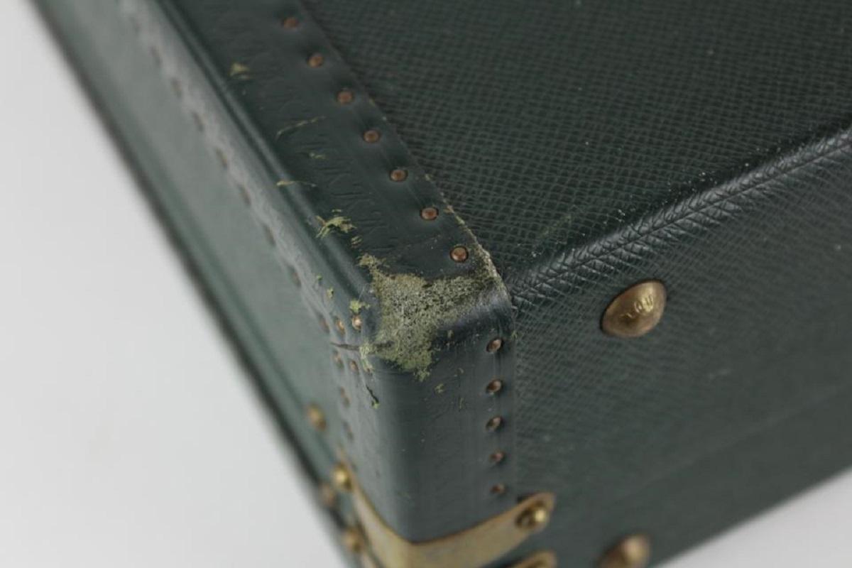 Louis Vuitton Green Taiga Leather President Attache Briefcase 1lvs1231 For Sale 2