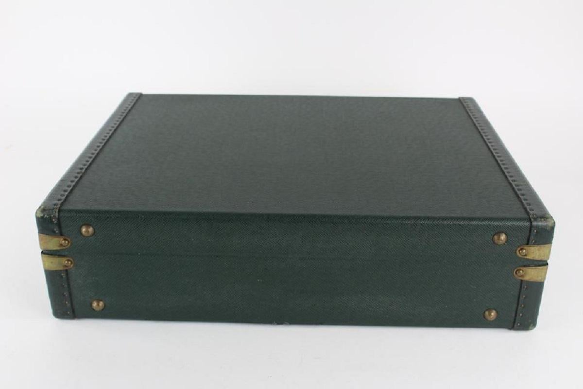 Louis Vuitton Green Taiga Leather President Attache Briefcase 1lvs1231 For Sale 3
