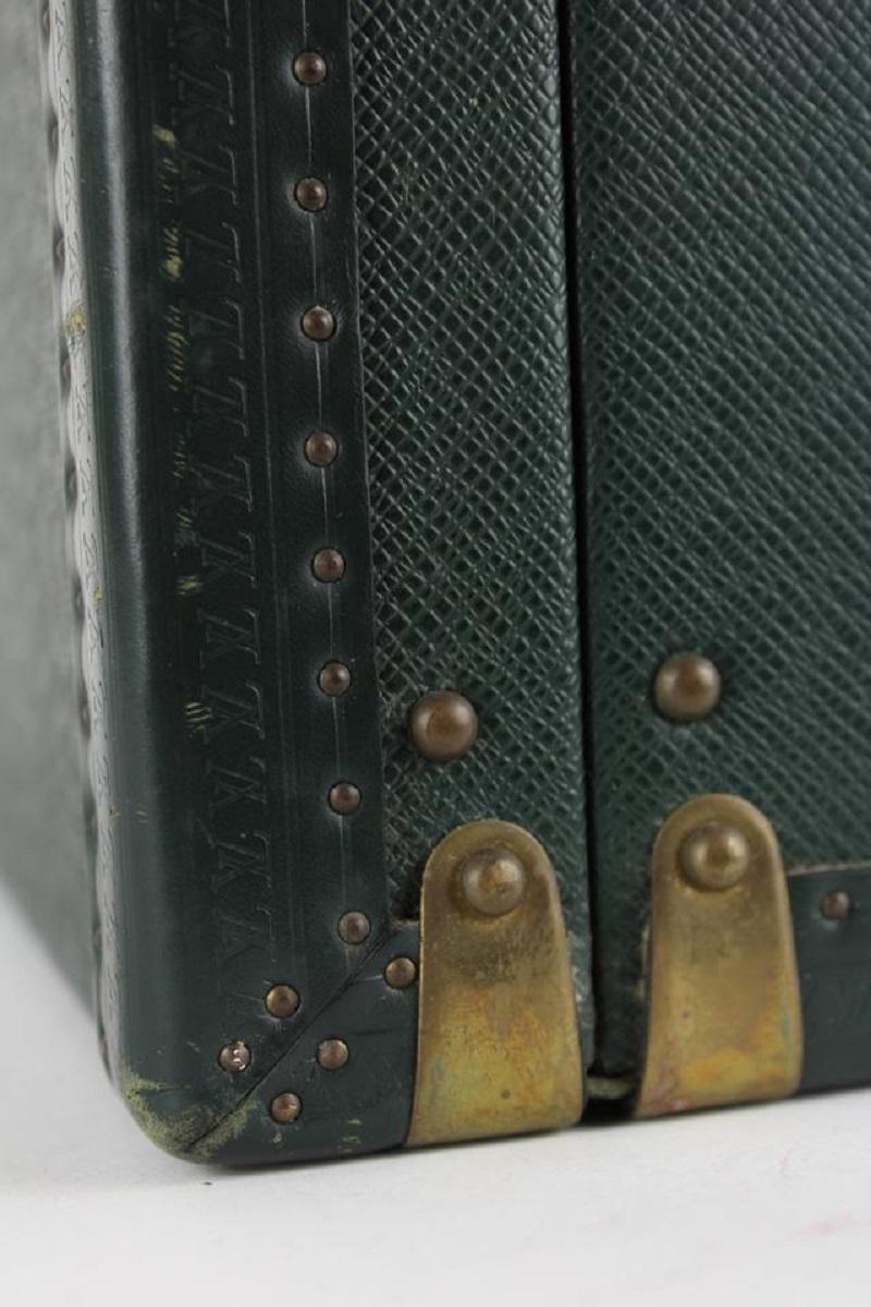 Louis Vuitton Green Taiga Leather President Attache Briefcase 1lvs1231 For Sale 4