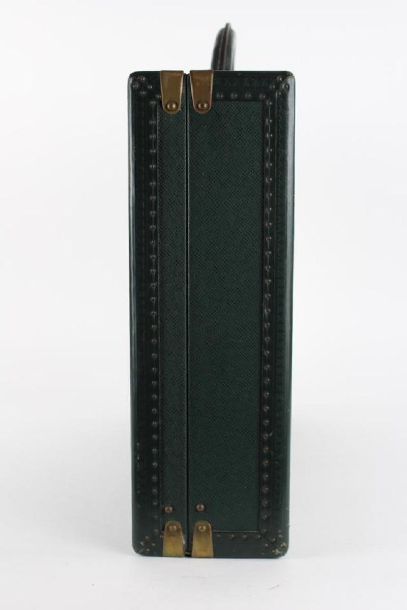 Louis Vuitton Green Taiga Leather President Attache Briefcase 1lvs1231 For Sale 1