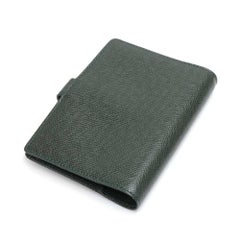 Louis Vuitton Green Taiga Leather Ring Agenda Cover PM