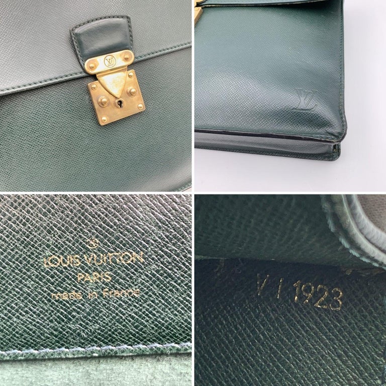 Louis Vuitton Green Taiga Leather Robusto 1 Compartment Briefcase