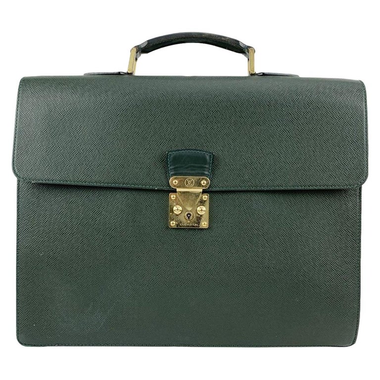 Louis Vuitton Green Taiga Leather Robusto 2 Compartment Briefcase For ...