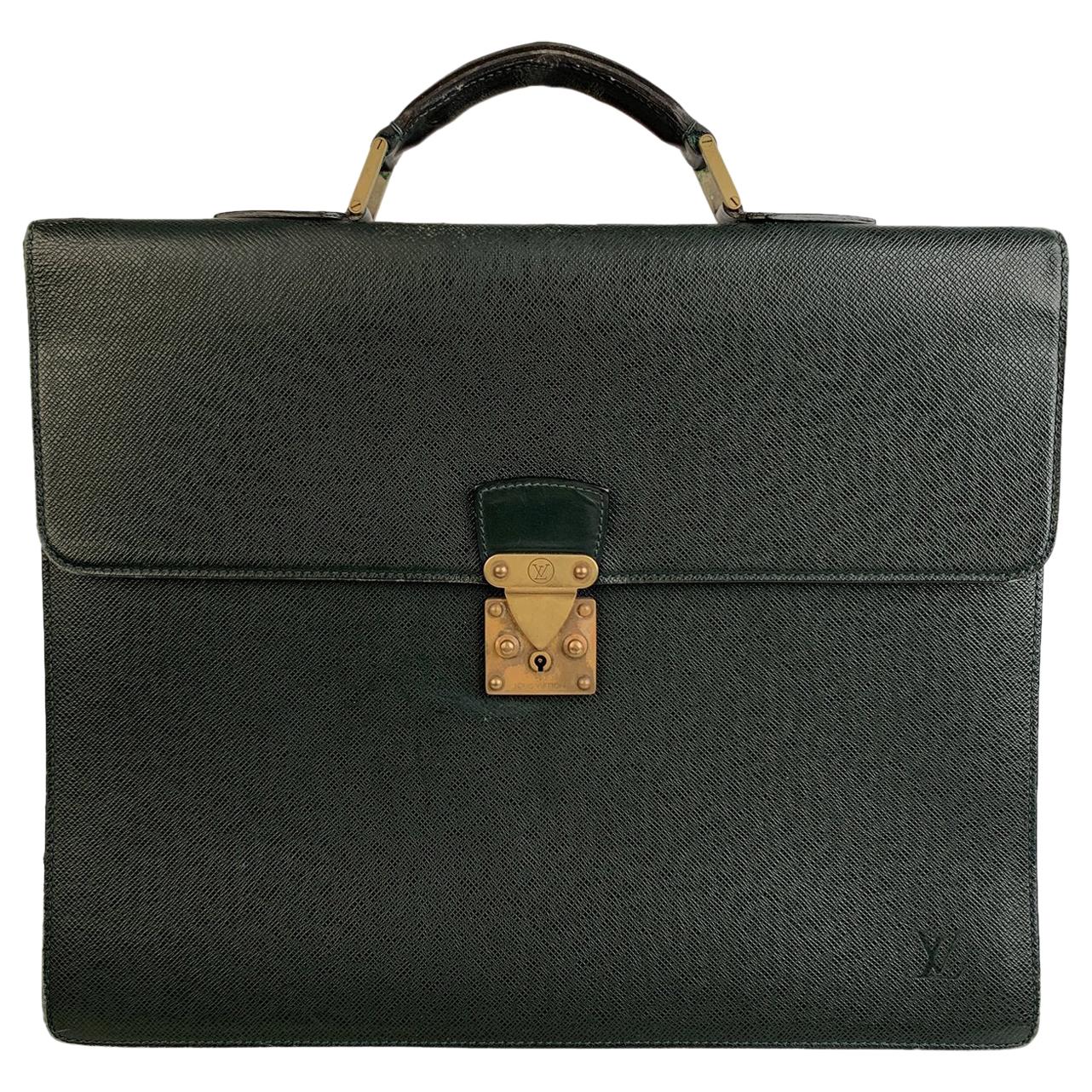 Louis Vuitton Green Taiga Leather Robusto 2 Compartments Briefcase