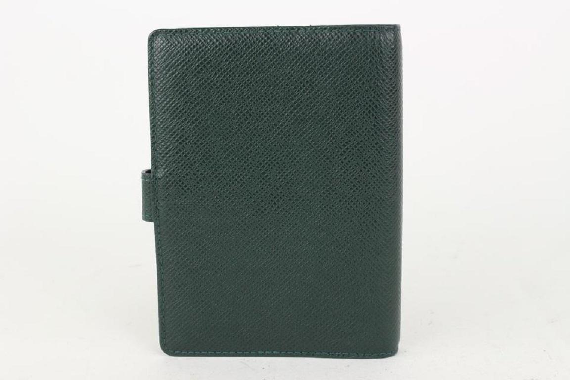 Louis Vuitton Green Taiga Leather Small Ring Agenda PM 106lv727 2