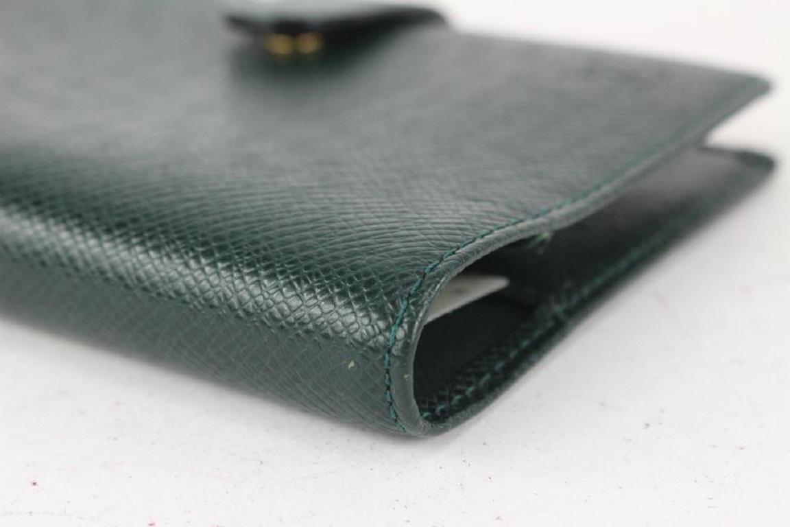 Louis Vuitton Green Taiga Leather Small Ring Agenda PM 106lv727 3
